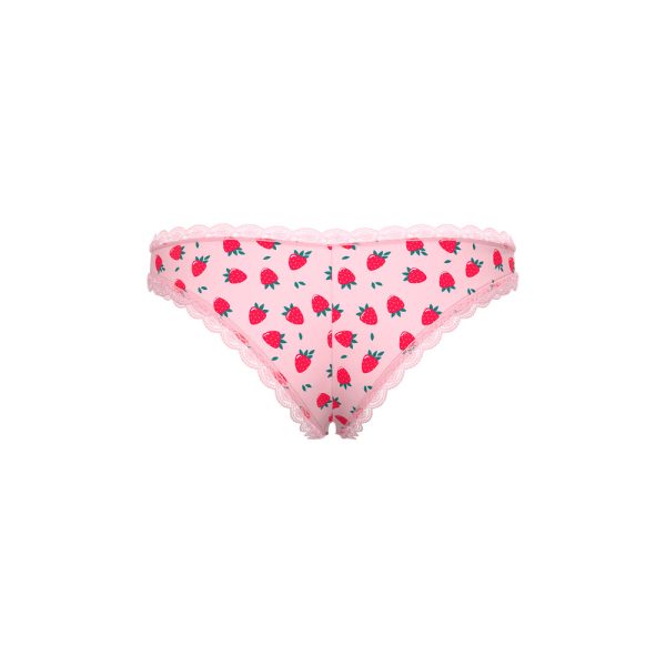 Magic Silk Sweet Treats Crotchless Boy Short with Lube Strawberry L/XL - Image 5