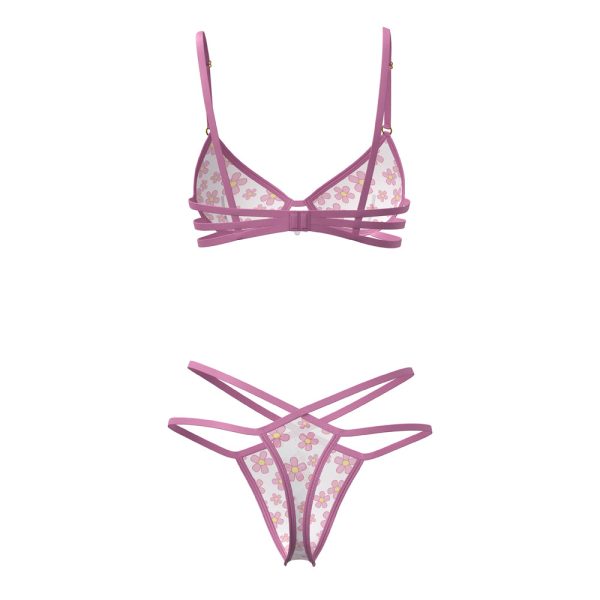 Magic Silk Daisy Bra & Thong Set Daisy Print L/XL - Image 9