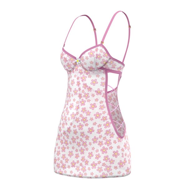 Magic Silk Daisy Dress & Tanga Set Daisy Print Queen Size - Image 8