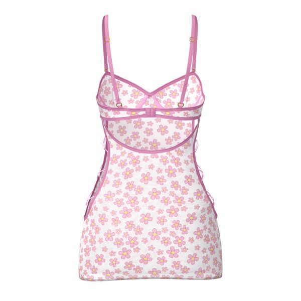 Magic Silk Daisy Dress & Tanga Set Daisy Print Queen Size - Image 9