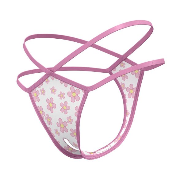 Magic Silk Daisy Split Crotch Thong Daisy Print Queen Size - Image 4