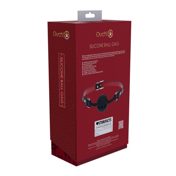 Ouch! International Milan Collection Silicone Ball Gag - Image 3