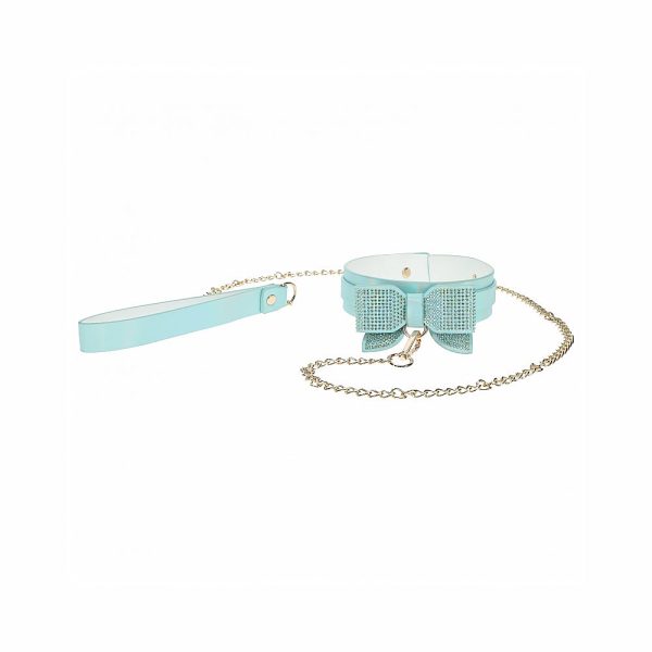 Ouch! International Paris Collection Collar with Leash Blue - Image 2
