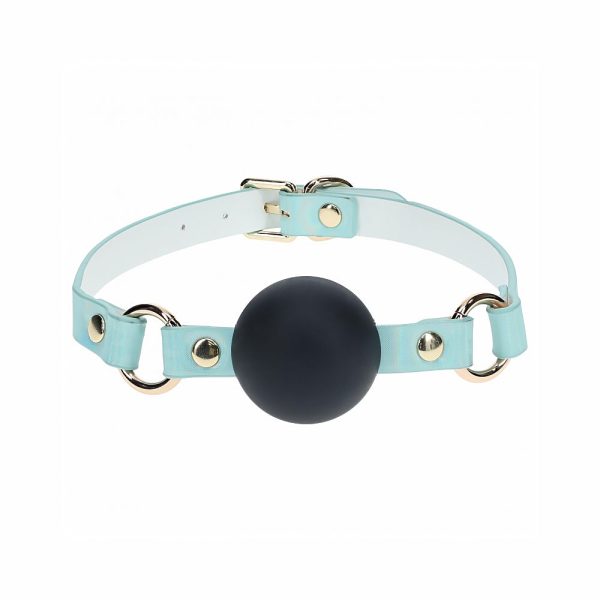 Ouch! International Paris Collection Silicone Ball Gag Blue - Image 2