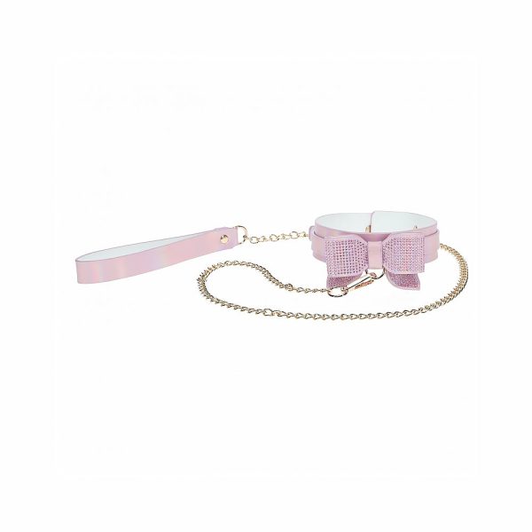 Ouch! International Paris Collection Collar with Leash Pink - Image 2