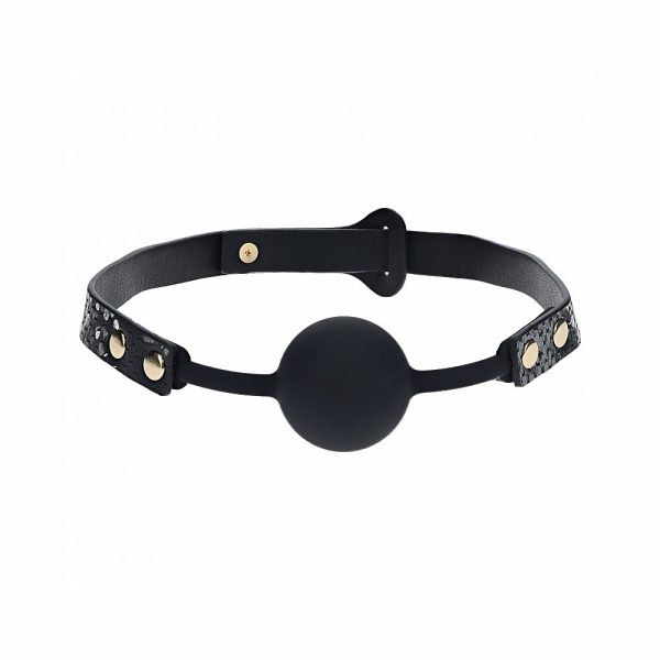 Ouch! International Florence Collection Silicone Ball Gag Black - Image 2