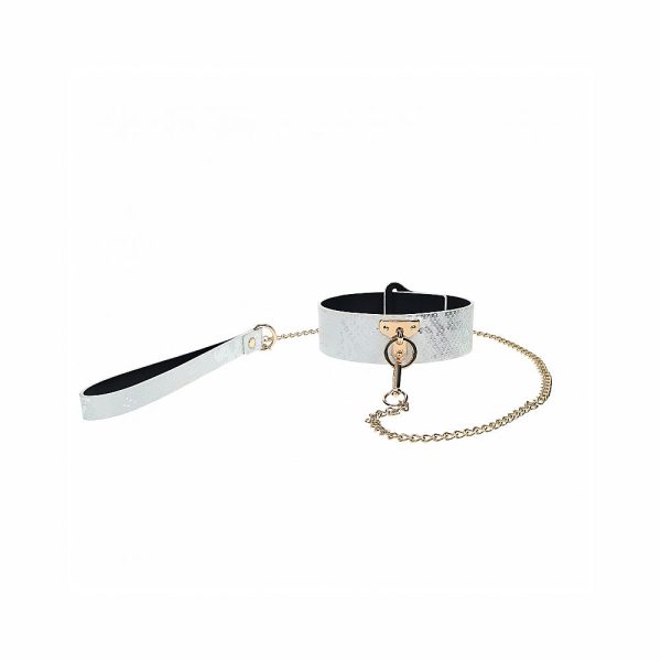 Ouch! International Florence Collection Collar with Leash White - Image 2