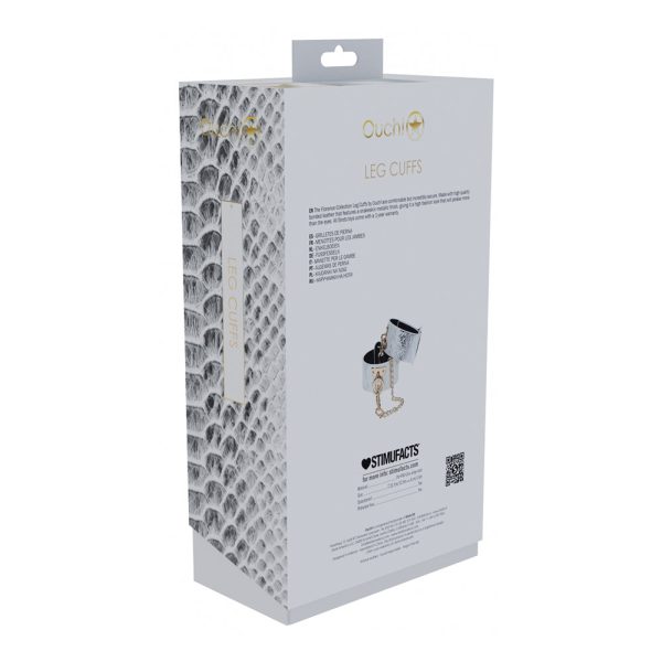 Ouch! International Florence Collection Leg Cuffs White - Image 3