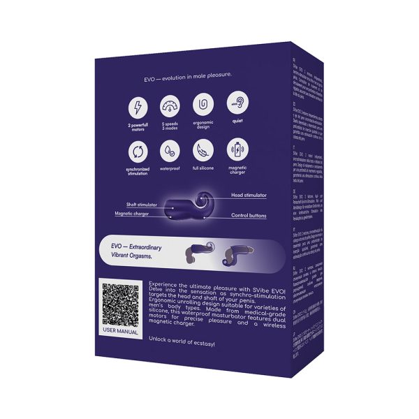 SVibe Snail Evo Rechargeable Masturbator Navy - Image 10