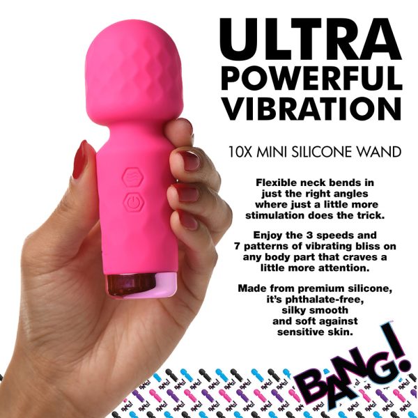 BANG! 10X Mini Silicone Wand Pink - Image 10