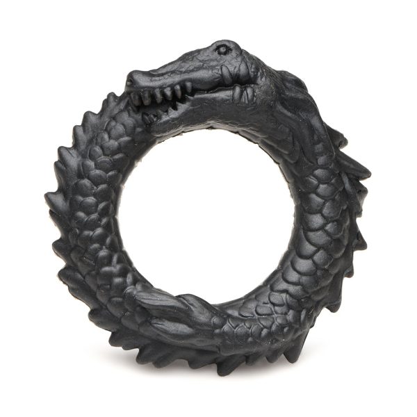 Creature Cocks Black Caiman Silicone Cock Ring - Image 2