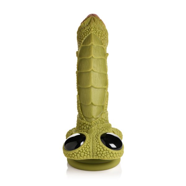 Creature Cocks Swamp Monster Green Scaly Silicone Dildo - Image 3
