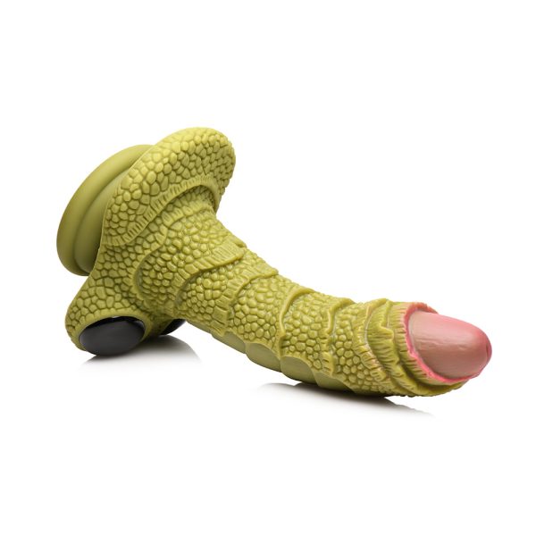 Creature Cocks Swamp Monster Green Scaly Silicone Dildo - Image 8