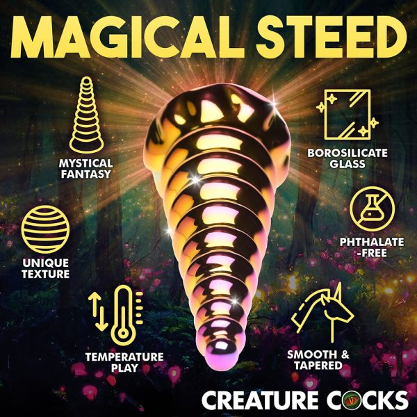 Creature Cocks Twilight Rainbow Glass Dildo - Image 9
