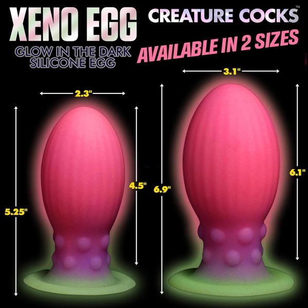 Creature Cocks XL Xeno Egg Glow-in-the-Dark Silicone Egg - Image 7