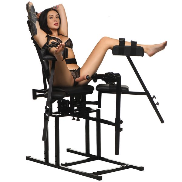 Master Series Leg Spreader Obedience Chair with Sex Machine - Image 5