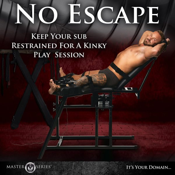 Master Series Leg Spreader Obedience Chair with Sex Machine - Image 9