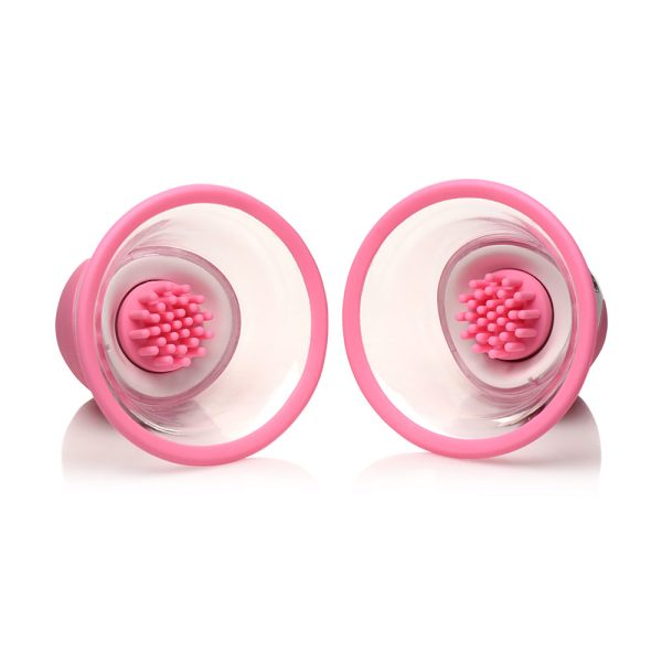 Size Matters 10X Rotating Silicone Nipple Suckers with 4 Attachments Pink - Image 3