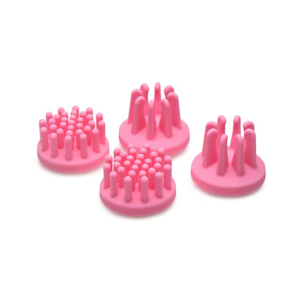 Size Matters 10X Rotating Silicone Nipple Suckers with 4 Attachments Pink - Image 6