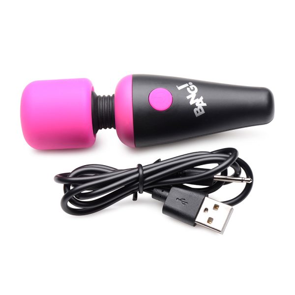 BANG! 10X Vibrating Mini Silicone Wand Pink - Image 4