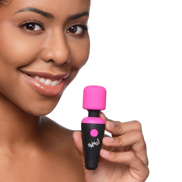 BANG! 10X Vibrating Mini Silicone Wand Pink - Image 6