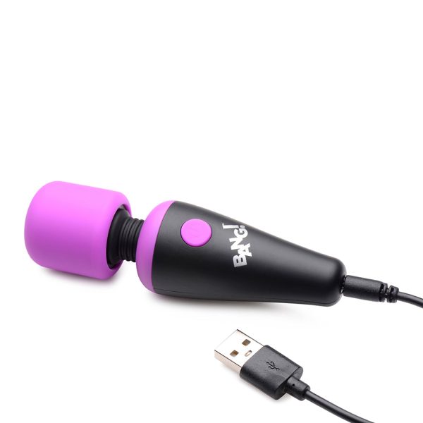 BANG! 10X Vibrating Mini Silicone Wand Purple - Image 4