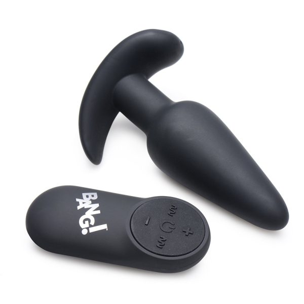 BANG! 21X Vibrating Silicone Butt Plug with Remote Control Black - Image 4