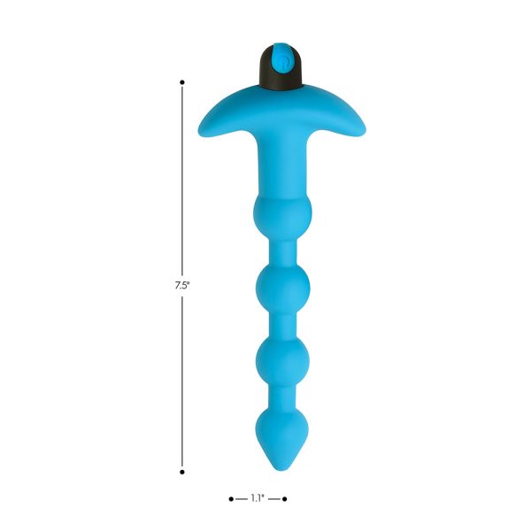 BANG! Vibrating Silicone Anal Beads & Remote Control Blue - Image 8
