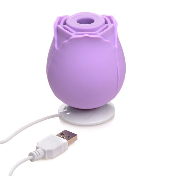 Bloomgasm 10X Wild Rose Silicone Suction Clit Stimulator Purple - Image 7
