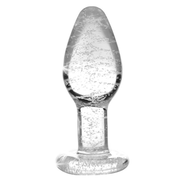 Booty Sparks Glow-in-the-Dark Glass Anal Plug Small - Image 2