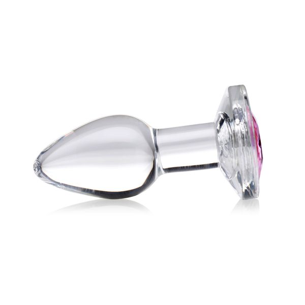 Booty Sparks Pink Gem Glass Anal Plug Small - Image 3