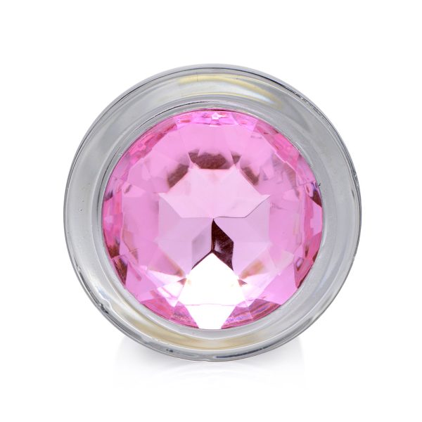 Booty Sparks Pink Gem Glass Anal Plug Small - Image 6