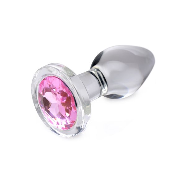 Booty Sparks Pink Gem Glass Anal Plug Small - Image 8