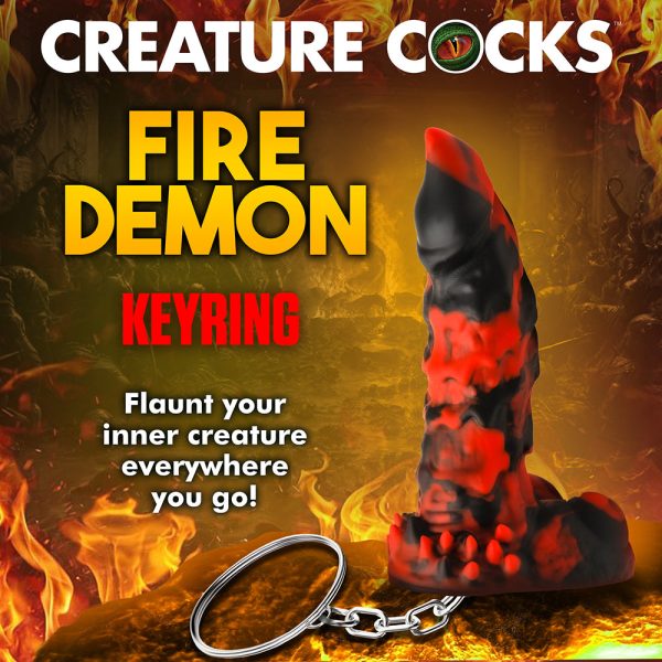 Creature Cocks Fire Demon Keychain - Image 5