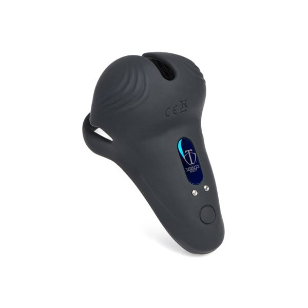 Trinity Men 10X Silicone Cock & Ball Ring with Taint Stim and Remote Control - Image 2