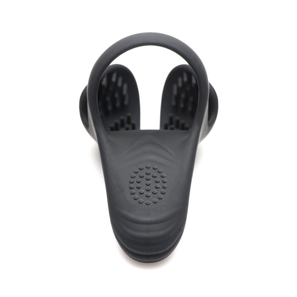 Trinity Men 10X Silicone Cock & Ball Ring with Taint Stim and Remote Control - Image 4