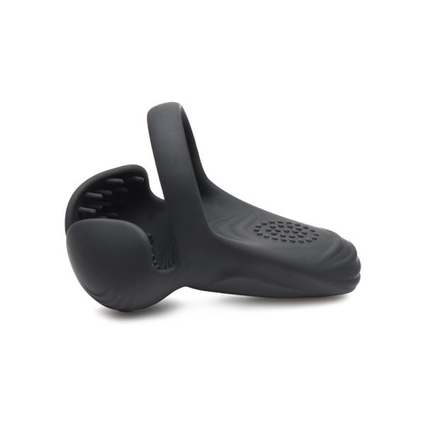 Trinity Men 10X Silicone Cock & Ball Ring with Taint Stim and Remote Control - Image 5