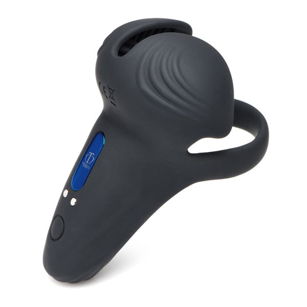 Trinity Men 10X Silicone Cock & Ball Ring with Taint Stim and Remote Control - Image 7