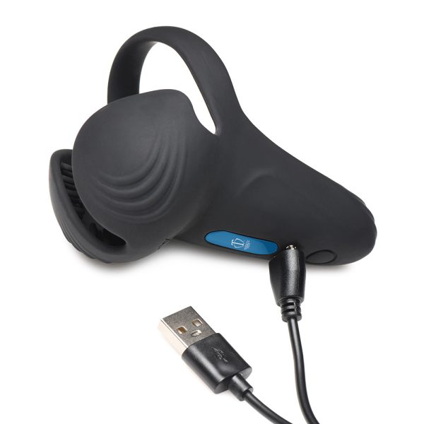 Trinity Men 10X Silicone Cock & Ball Ring with Taint Stim and Remote Control - Image 9