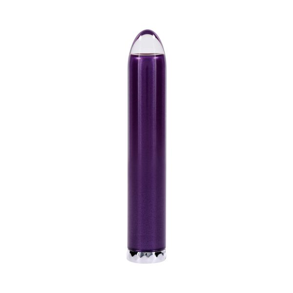 Playboy Amethyst Rechargeble Vibrating Glass Vibe Purple - Image 3