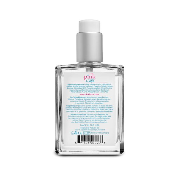 Pink Water Water-Based Lubricant 4 oz. Glass Bottle - Image 3