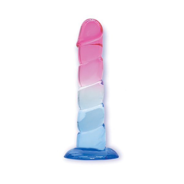 Shades Swirl 7.5 in. Dildo Pink/Blue - Image 2