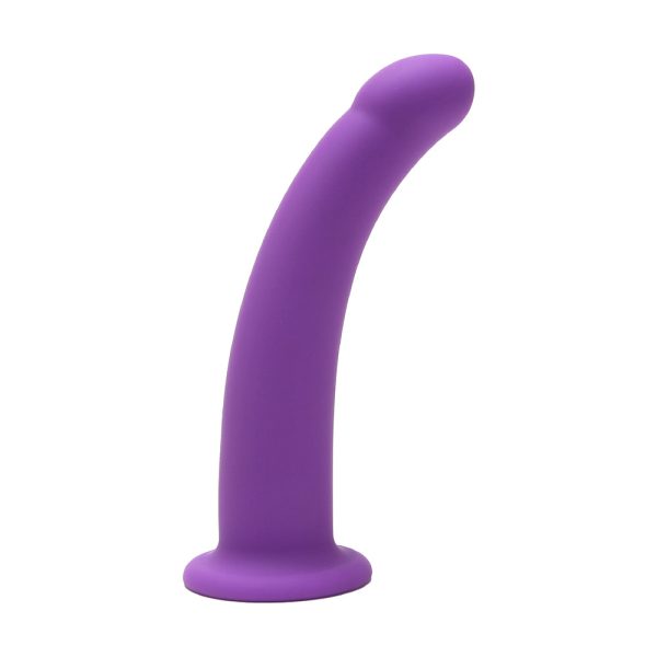 Me You Us 7 in. Curved Silicone Dildo Purple - Image 3