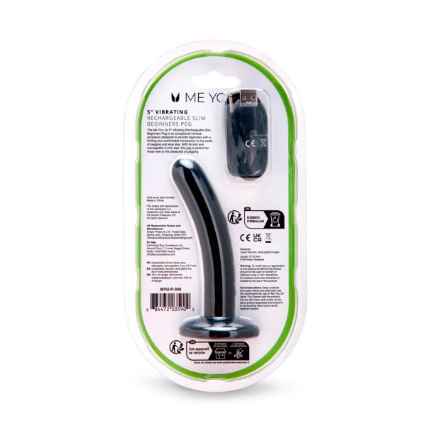 Me You Us 5 in. Vibrating Rechargeable Slim Beginners Peg - Image 4