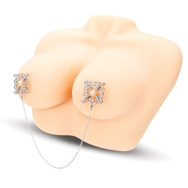 Me You Us Flower Design Nipple Chain - Image 6