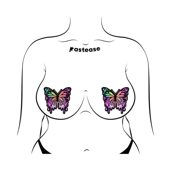 Pastease Butterfly Melt Trippy Glitter Rainbow Nipple Pasties - Image 3