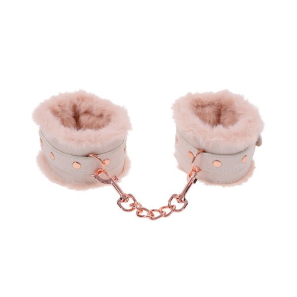 Sportsheets Sex & Mischief Peaches ''n CreaMe Fur Handcuffs - Image 2