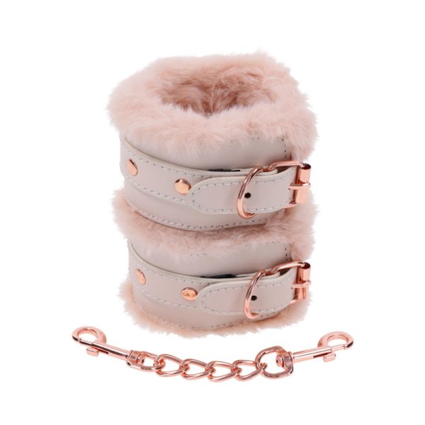 Sportsheets Sex & Mischief Peaches ''n CreaMe Fur Handcuffs - Image 3