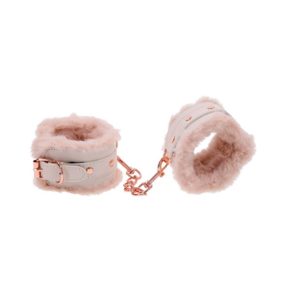Sportsheets Sex & Mischief Peaches ''n CreaMe Fur Handcuffs - Image 4