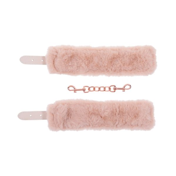 Sportsheets Sex & Mischief Peaches ''n CreaMe Fur Handcuffs - Image 7